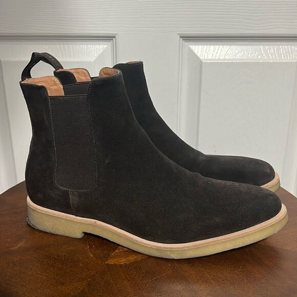 🔥 NEW REPUBLIC Houston Chelsea Chukka Slip On Boots Mocha Brown Men Sz 10 - EUC - Picture 1 of 10